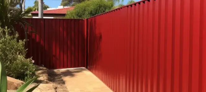 Red Colorbond fencing solutions in Caboolture