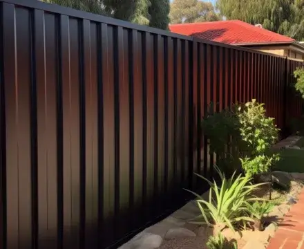 Black Colorbond fence replaced in Caboolture