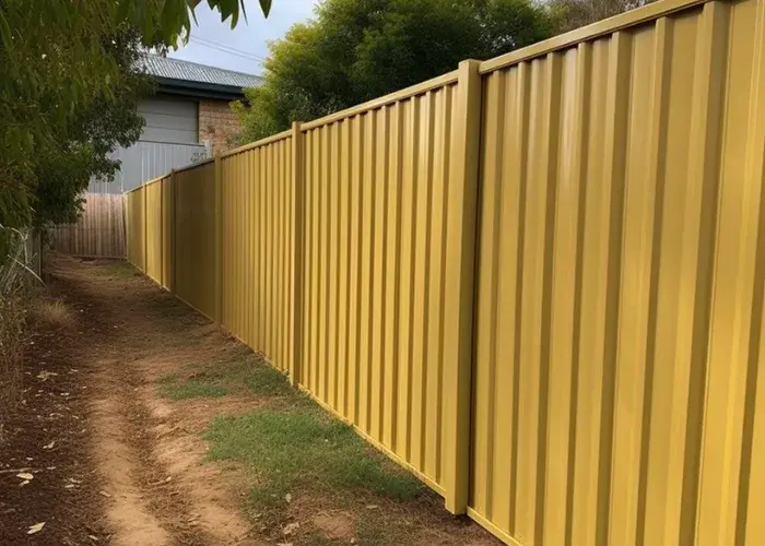 Yellow Colorbond fence in Caboolture