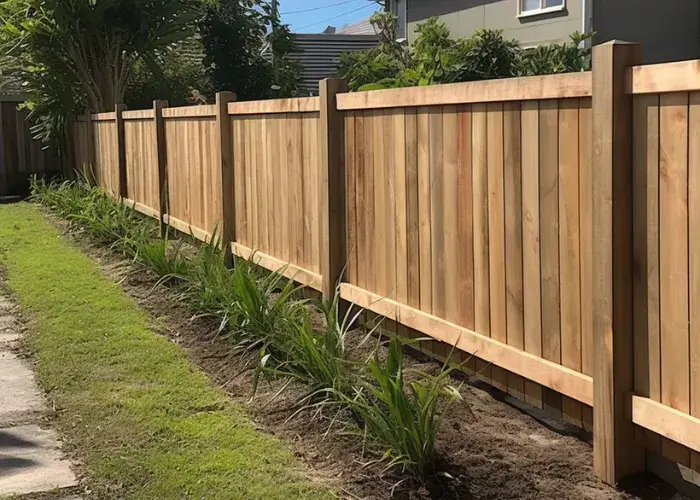 Beautiful timber fence in Caboolture